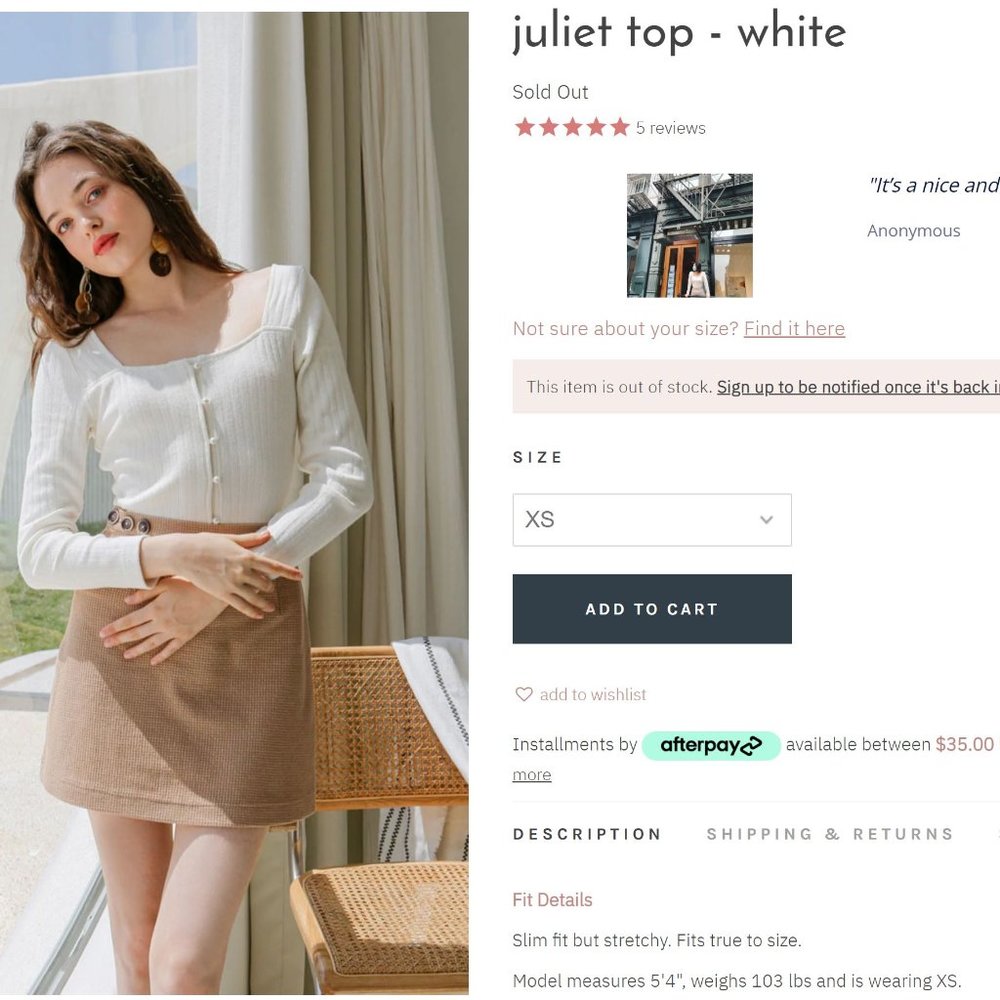 juliet top - white